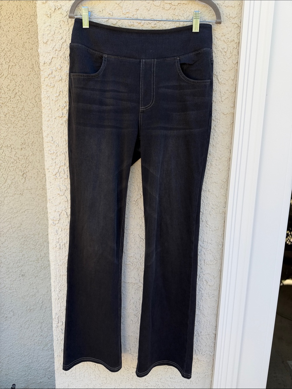 HALARA Flex Women's Grey Black Washed High Waisted Pull on Jeans Size M 8-10 - Picture 2 of 9